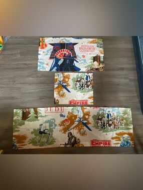 Star Wars Vintage Style Beige & Multi Color Wall Art Panels